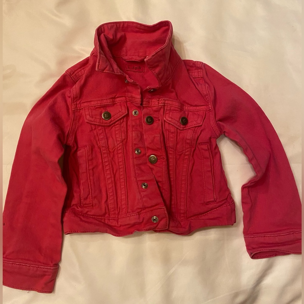 Kidpik girls pink 4t jean jacket